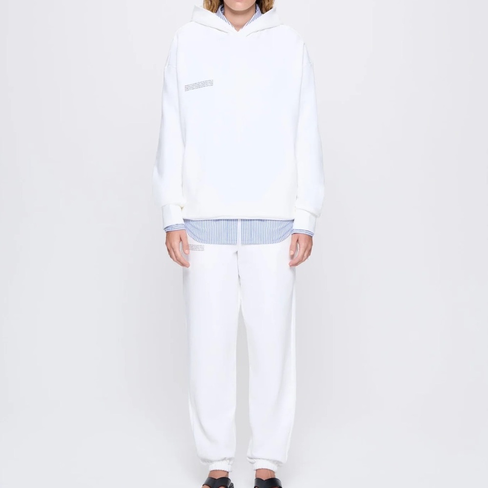 🥛Pangaia 365 Mid-weight Off-White Unisex Hoodie Sweatshirt, Size Medium - Picture 5 of 16